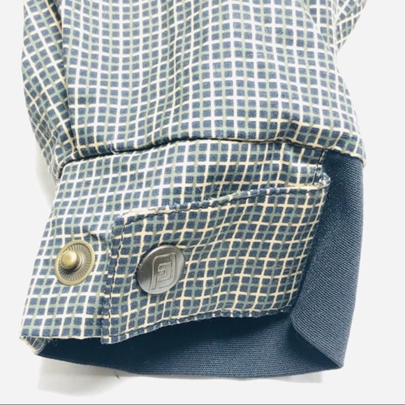 Dryjoys By Footjoy Plaid Checks Golf Jacket Large Brown Blue lightweight - Picture 7 of 10